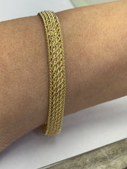 14K Mesh Toggle Bracelet Yellow Gold